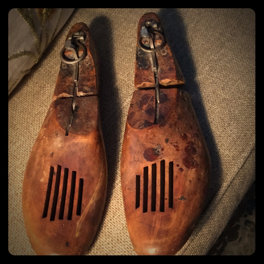 Antique wood shoe stretchers